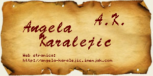 Angela Karalejić vizit kartica